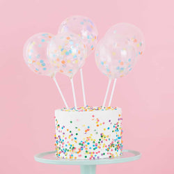 Mini Cake Topper Confetti Balloons Kit