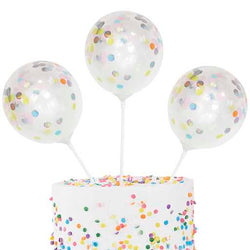 Mini Cake Topper Confetti Balloons Kit