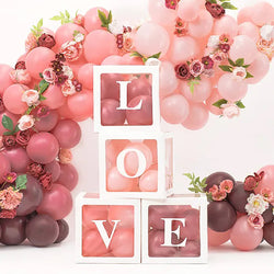 Love White Balloon Boxes 4pcs