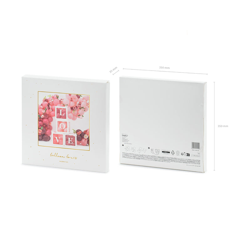 Love White Balloon Boxes 4pcs