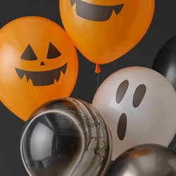 Halloween Pumpkin and Ghost Balloons 6pcs