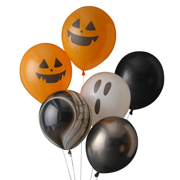 Halloween Pumpkin and Ghost Balloons 6pcs