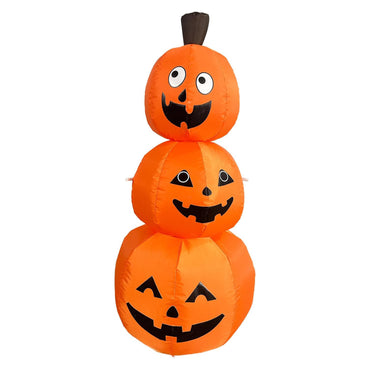 Halloween Inflatable Stacked Pumpkin with Lights Decoration 120 cm