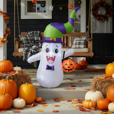 Halloween Inflatable Friendly Ghost with Lights Decoration 152 cm