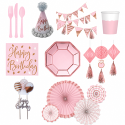 Rose Gold Party Kit For 8 People