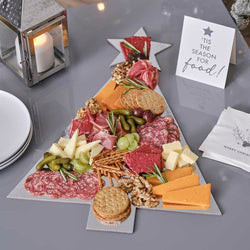 Silver Tree Shaped Christmas Grazing Board
