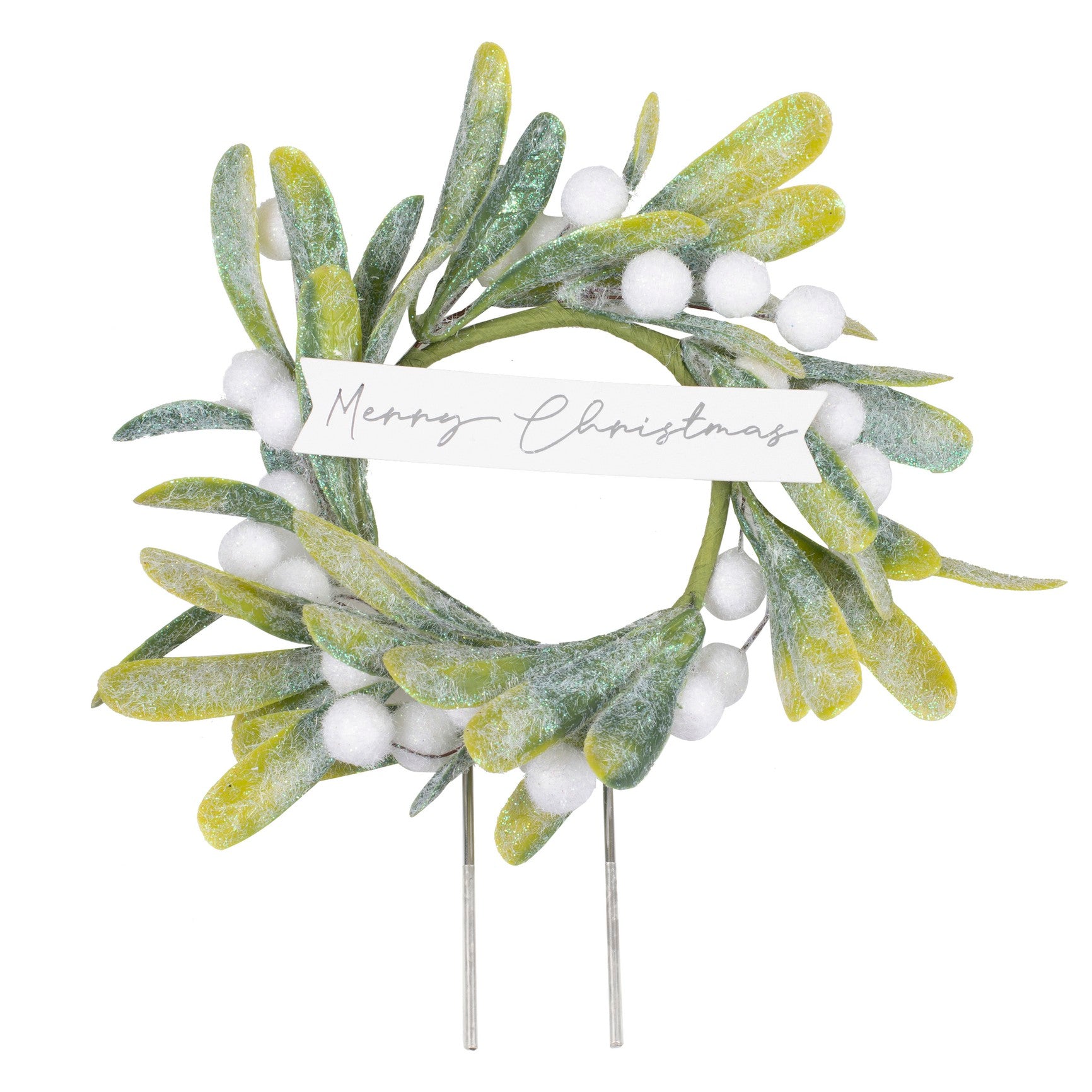 Christmas Mistletoe Foliage Cake Topper