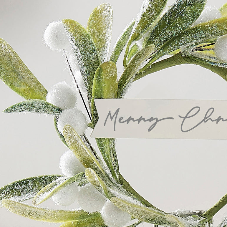 Christmas Mistletoe Foliage Cake Topper