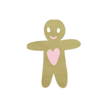 Gingerbread Man Tissue 16cm, 20pcs