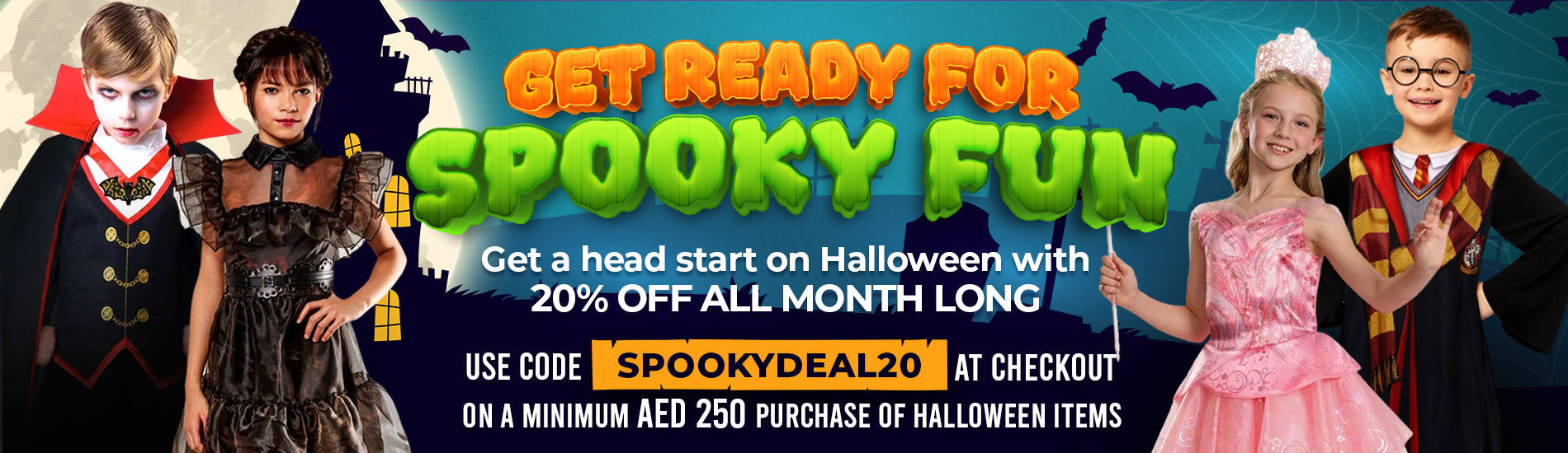 SPOOKY FUN SLIDER ENGLISH DESKTOP  -Party Centre