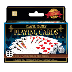 Classic Game 2 Deck Playing Cards & 5 Dice