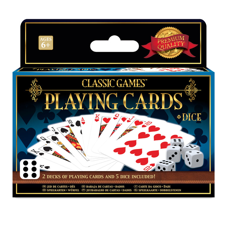 Classic Game 2 Deck Playing Cards & 5 Dice
