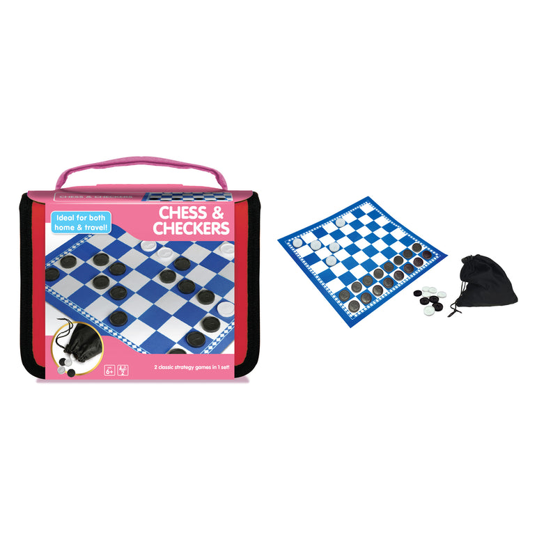 Grab & Go Game Travel Chess & Checkers