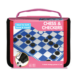 Grab & Go Game Travel Chess & Checkers