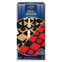 Classic Game 2 in 1 Chess Checkers Basic