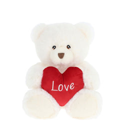 Keeleco Bear Cream With Heart Valentine Plush 30 cm