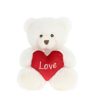 Keeleco Bear Cream With Heart Valentine Plush 30 cm