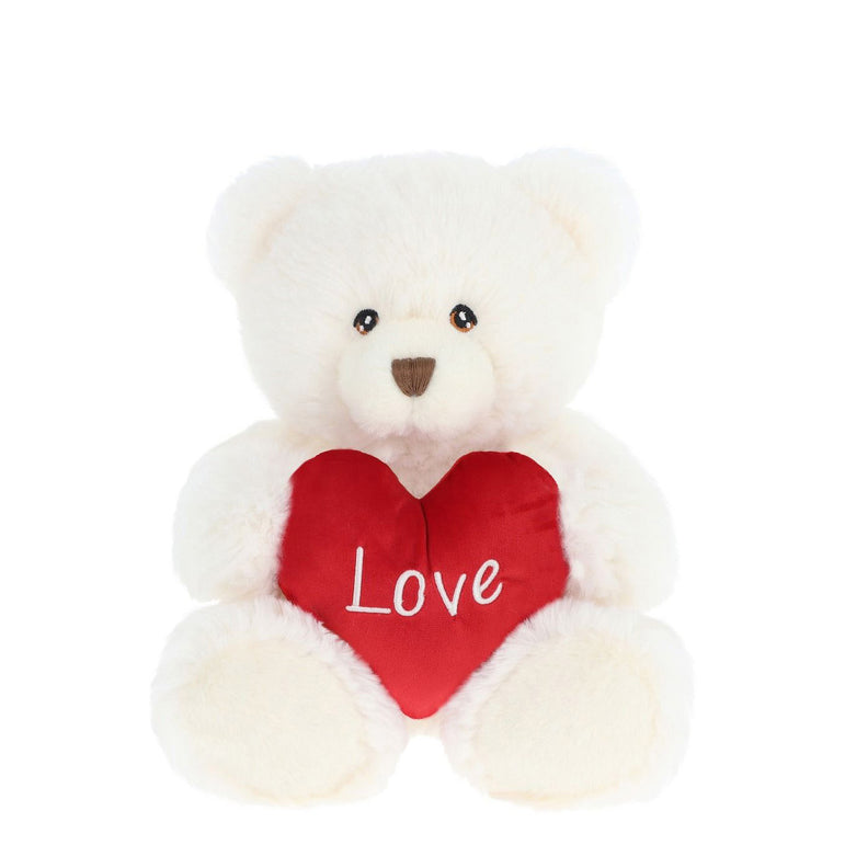 Keeleco Bear Cream With Heart Valentine Plush 30 cm