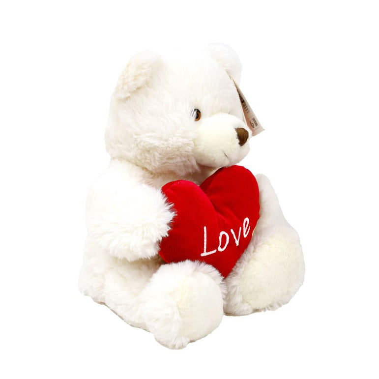 Keeleco Bear Cream With Heart Valentine Plush 30 cm