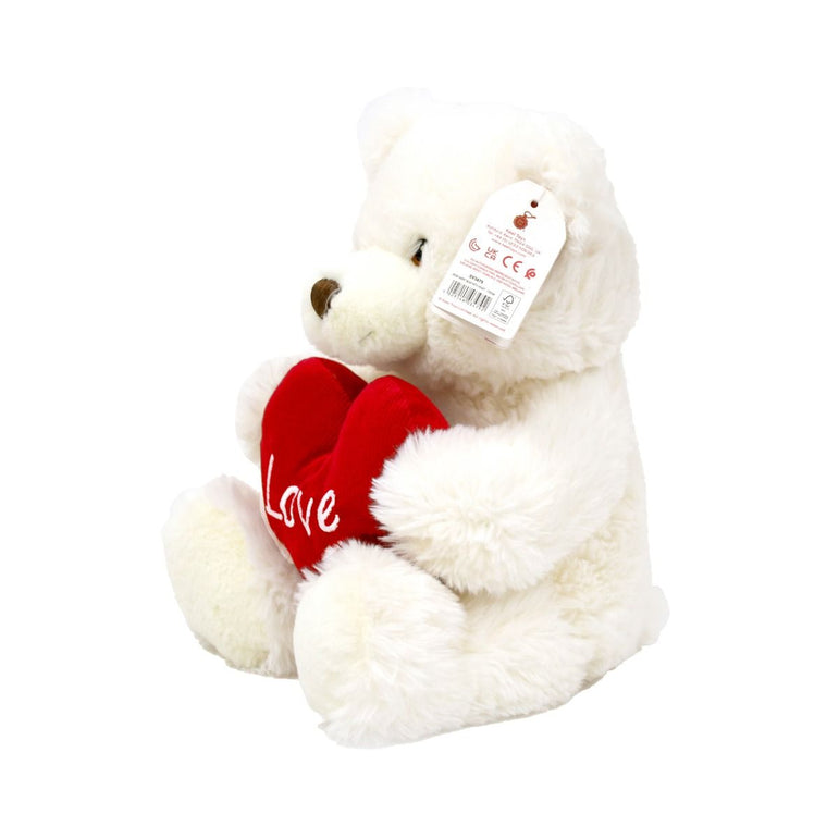 Keeleco Bear Cream With Heart Valentine Plush 30 cm