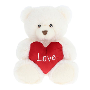 Keeleco Bear Cream With Heart Valentine Plush 45 cm