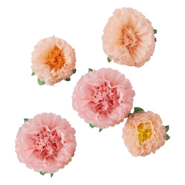 Pom Poms Flower Tissue Paper Decoration 6pcs