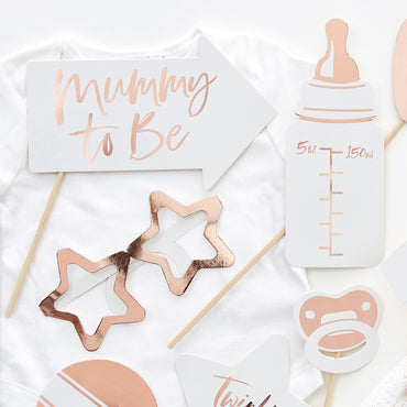 Twinkle Twinkle Rose Gold Baby Shower Photo Booth Props
