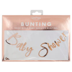 Twinkle Twinkle Rose Gold Baby Shower Bunting Decoration
