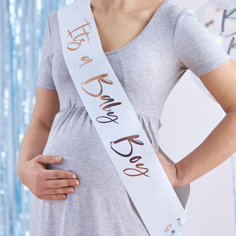 Its A Baby Boy Baby Shower Sash