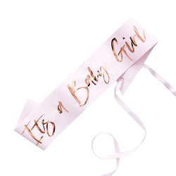 Its A Baby Girl Pink Baby Shower Sash