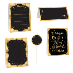 Gold Birthday Buffet Decorating Kit