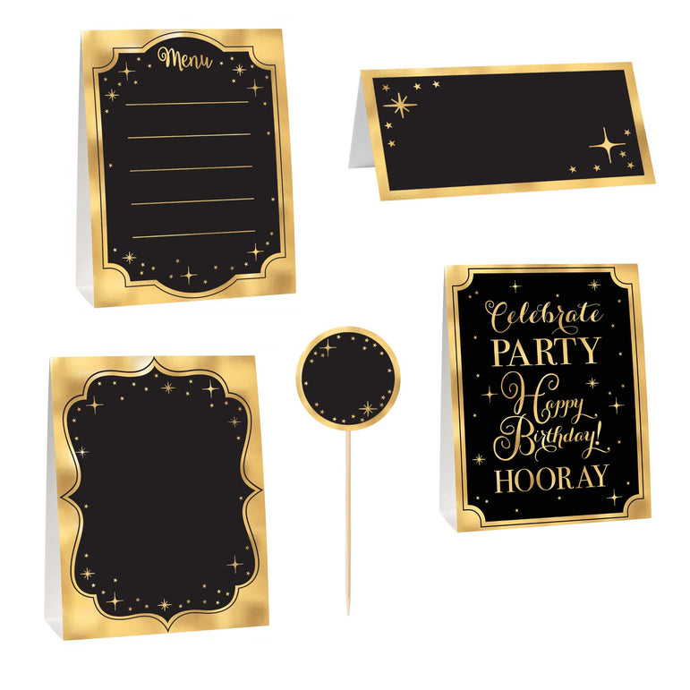 Gold Birthday Buffet Decorating Kit