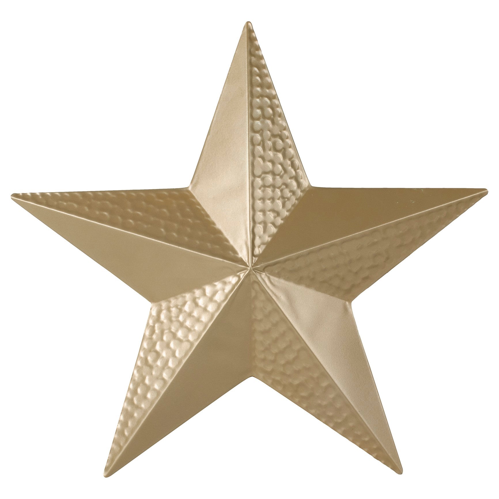 Hammered Metal Star Gold Christmas Decoration