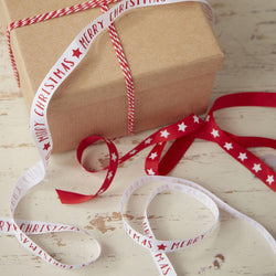 Red & White Merry Christmas Ribbon Kit 5m
