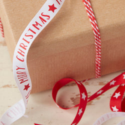 Red & White Merry Christmas Ribbon Kit 5m