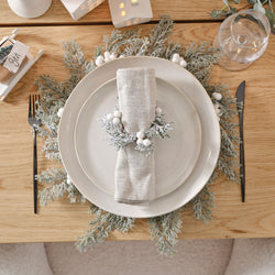 Foliage Christmas Table Place Mats with Berries