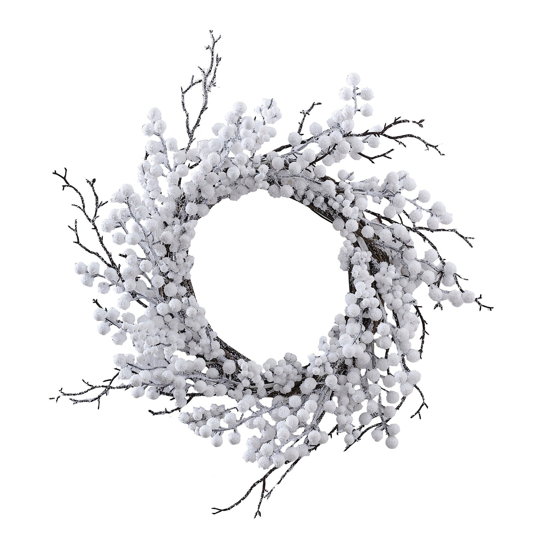 White Berry Christmas Door Wreath