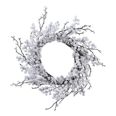 White Berry Christmas Door Wreath