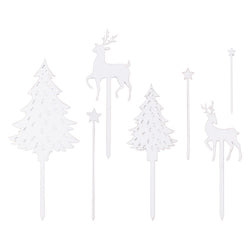 Woodland Scene Wooden Christmas Cake Topper