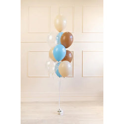 Mix Pastel Pink,Blue and Brown Colors Latex Balloons 10pcs 27x30cm