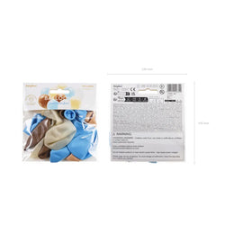 Mix Pastel Pink,Blue and Brown Colors Latex Balloons 10pcs 27x30cm