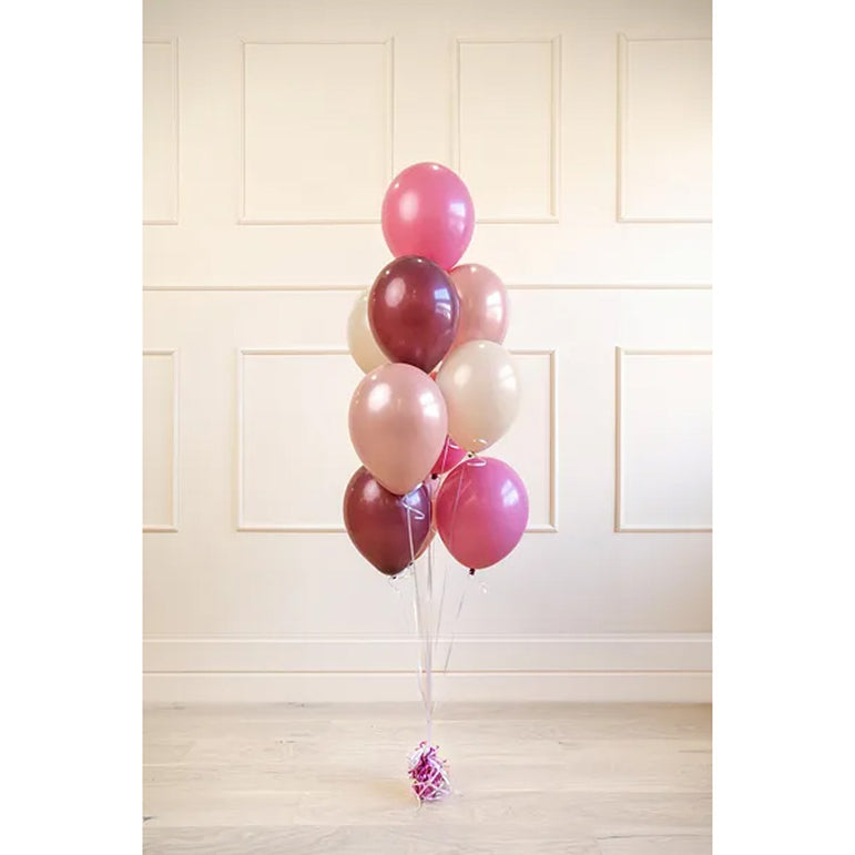 Mix Pastel Pink Colors Latex Balloons 10pcs 27x30cm