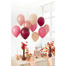 Mix Pastel Pink Colors Latex Balloons 10pcs 27x30cm