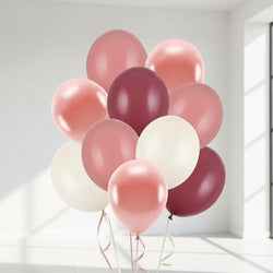 Mix Pastel Pink Colors Latex Balloons 10pcs 27x30cm