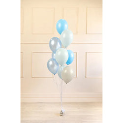 Mix Pastel Blue Colors Latex Balloons 10pcs 27x30cm