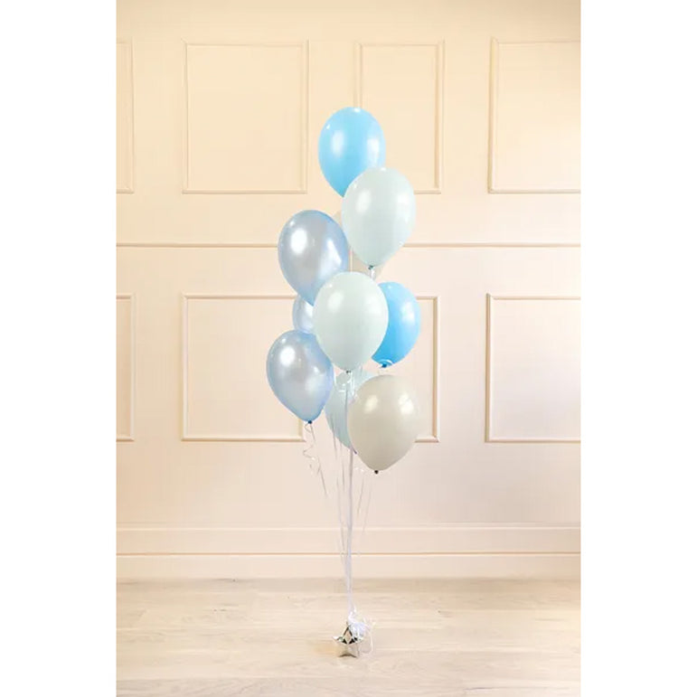 Mix Pastel Blue Colors Latex Balloons 10pcs 27x30cm