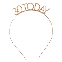 Champagne Gold 30th Birthday Headband