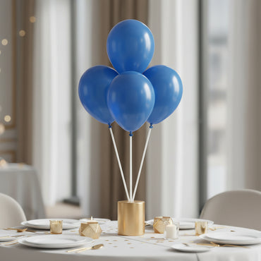 Metallic Bright Royal Blue Latex Balloons 5in, 100pcs