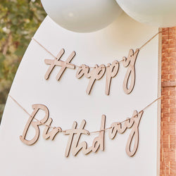 Mix It Up Wooden Happy Birthday Bunting