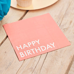 Mix It Up Brights Happy Birthday Paper Napkins 16pcs